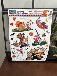 VTG 90's Disney Winnie the Pooh Halloween Window Decorations Static Cling - Picture 1 of 2