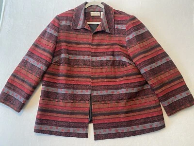 Chaqueta Abrigo Blazer Mujer Alfred Dunner Adornada con Cuentas Talla 20W Frente Abierto’s Foto 1 de 4