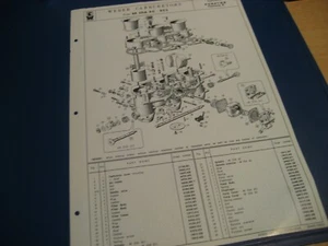 Porsche Carrera 6 , orig. Weber 46 IDA 3 C - 3 C 1 Vergaserplan ( ET Liste ) - Picture 1 of 2