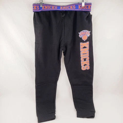 NBA Black New York Knicks Cotton Fleece Jogger Sweatpants Women's Size Large New Cover