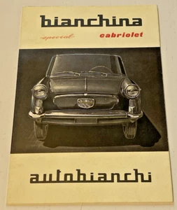 RARE : Brochure de Vente AUTOBIANCHI Bianchina Cabriolet - Non Daté - Bel Etat. - Imagen 1 de 4