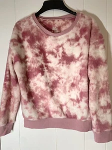 New Justice Girls Pink Tie Dye Soft Pullover Sweater Size 14/16 - Picture 1 of 15