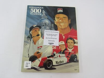 1993 Indianapolis 500 Yearbook Hungness Old Library Copy 796.72 Damage Paperback - Image 1 of 4