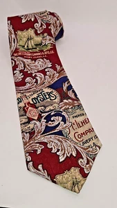 Vintage Tabasco Tie 100% imported silk Made in the USA oyster print colorful - Picture 1 of 8