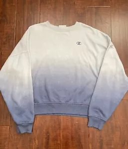 Champion Sweatshirt Pullover Long Sleeve Top Blue Gradient Women size XL - Picture 1 of 13