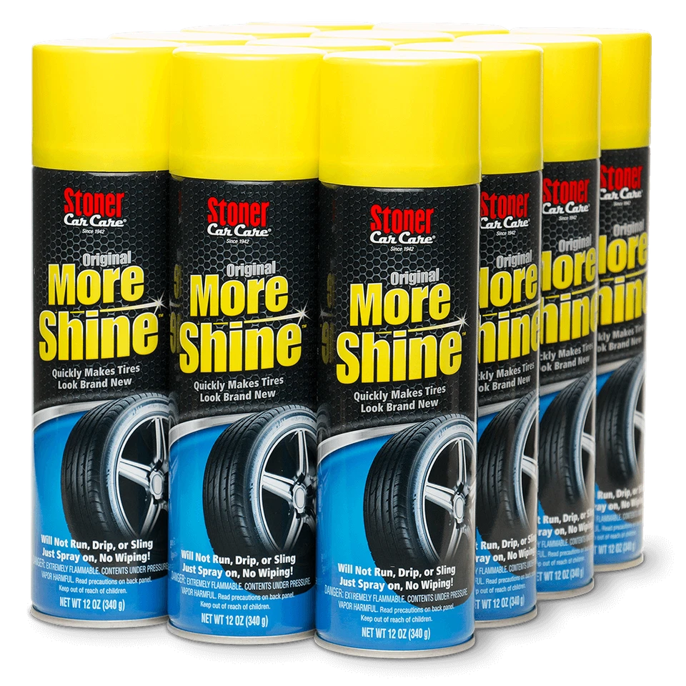 Spray de aderezo para neumáticos Stoner 91044 More Shine original para neumáticos y ruedas, paquete de 12 Foto 1 de 1