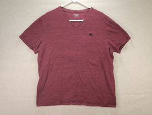 Express V-Neck Tee Men's Size XXL Top Burgundy Lion Logo Short Sleeve T-Shirt