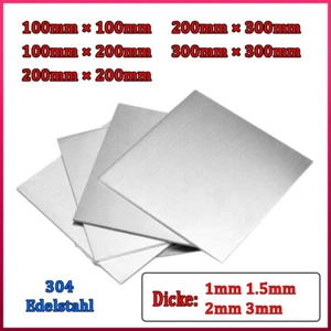 Edelstahl Blechplatte Stahlblech Dick 1mm - 3mm Edelstahlblech Blechstreifen DIY - Picture 1 of 5