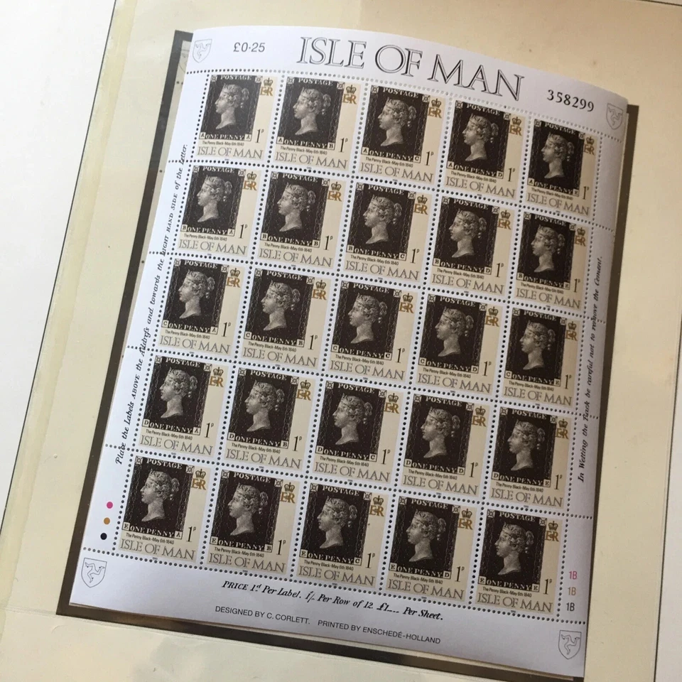ISLE OF MAN MINT MINISHEET 1990 PENNY BLACK SHEETLET UNMOUNTED MNH - Image 1 of 1