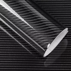 High Gloss Glossy Vinyl Film Wrap Sticker 12IN DIY Carbon Fiber Auto Accessories - Picture 1 of 9