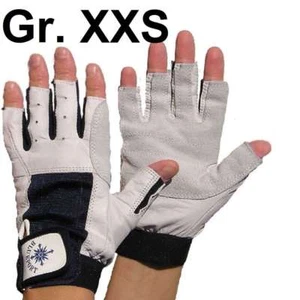 Ziegenleder Handschuhe XXS (5) ohne Finger Rigginghandschuhe Roadiehandschuhe - Picture 1 of 11