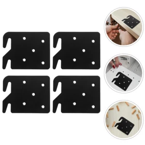 4 Pcs Flat Bed Hook Metal Rail Fasteners Post Connector Hardware - Picture 1 of 12