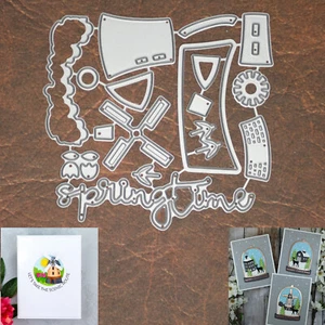 Springtime Windmill w Tulip Flowers Scene Creator Cutting & Embossing Dies - Picture 1 of 4