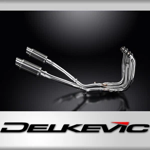 Suzuki Hayabusa GSX1300R 2008-2020 Complete Exhaust 4-2 8" Round Carbon Mufflers - Picture 1 of 5