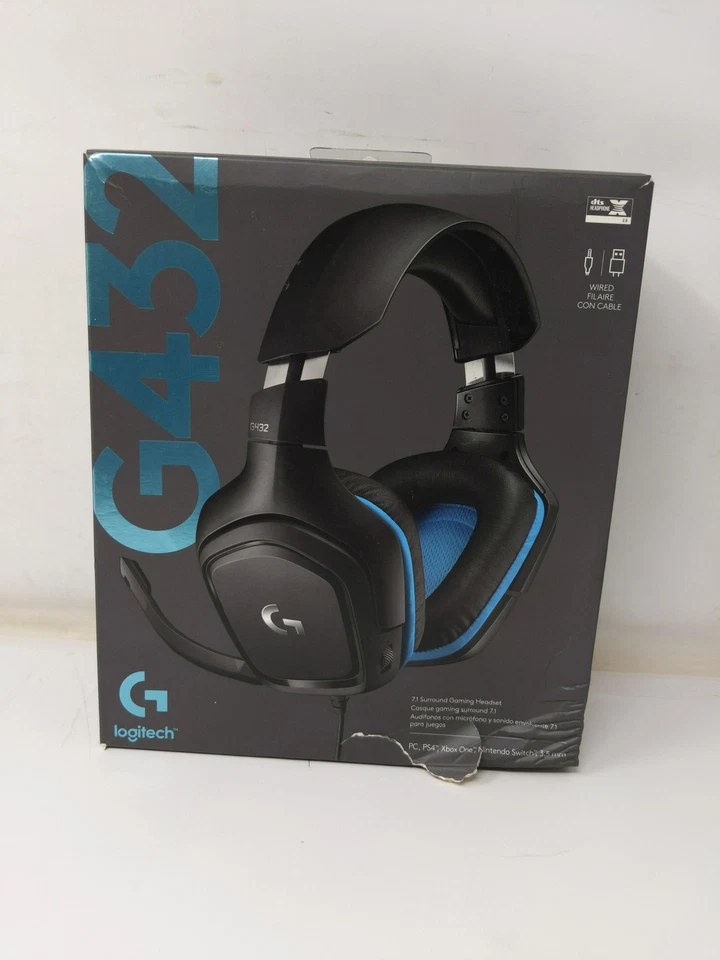 Logitech G432 Wired Gaming Headset, 7.1 Surround Sound, DTS Headphone:X 2.0, - Image 1 of 4