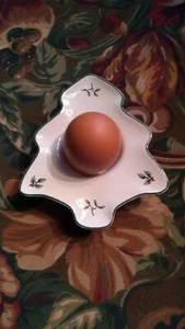 SPODE CHRISTMAS TREE SHAPED EGG CUP DUCK EGG BEAUTIFUL XMAS DAY VGC - Picture 1 of 5