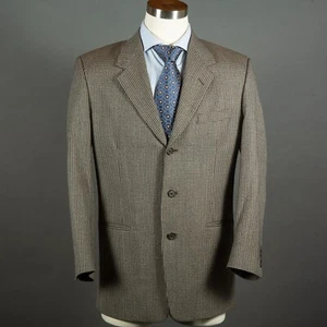 Daniel Hechter Mens Sport Coat 40R Gray Houndstooth Three Button Business Jacket - Picture 1 of 8