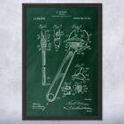 Framed Crescent Wrench Wall Art Print Handyman Gift Auto Mechanic Workshop Art