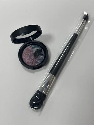 Laura Geller Baked Marble Eyeshadow Duo Moonstone/Blue Heaven & Eye Brush - Image 1 of 4
