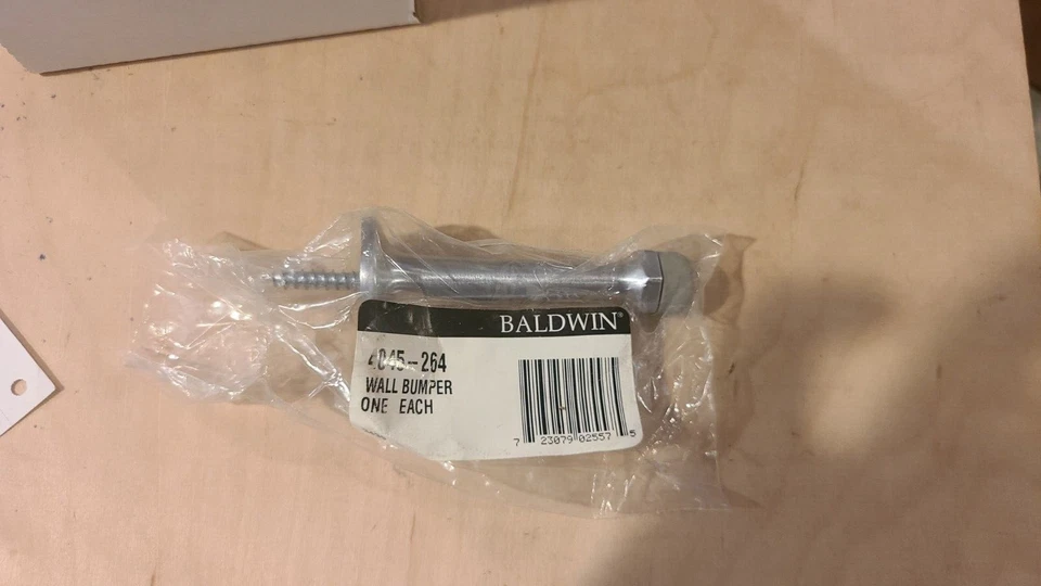 Baldwin 4045 264 3-in Wall Mounted Rigid Door Stop Bumper  Satin Chrome - Image 1 of 1