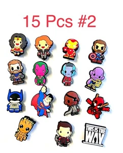 30pcs Shoe charms For Croc Superhero Theme Charms Marvel/Dc Cartoon Charm - Picture 1 of 8