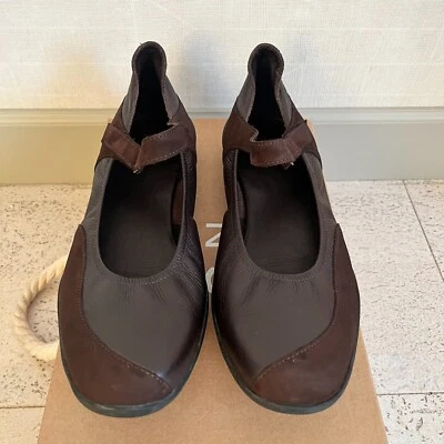 ARCHE Mocha Brown Nubuck Leather Ballet Flats Shoes Women's Size 39/ US8.5 - Image 1 of 4