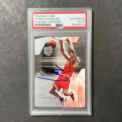 2003 Fleer #114 Tyson Chandler Signed Card AUTO PSA Slabbed Bulls - Image 1 of 2