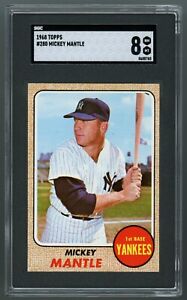 1968 Topps #280 Mickey Mantle SGC 8 NM/MT #0688760