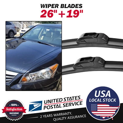 Par de limpiaparabrisas delantero 26"+19" para todas las estaciones para Infiniti M37 2011-2013 Foto 1 de 4