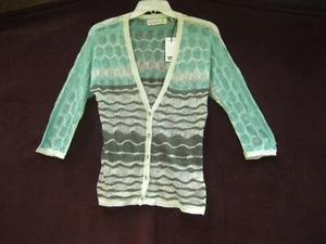 Anthropologie Charlie & Robin Woven Sweater~M~Linen Blend~NWT~Artsy Beauty - Picture 1 of 10