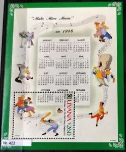 DD423 Guyana MNH Disney Cartoni Animati Animazione Biglietto Natale 1945 Fai la mia musica - Foto 1 di 6
