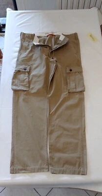 PANTALONE CARGO MULTI TASCHE DOCKERS COTONE COLOR SABBIA - Imagen 1 de 4
