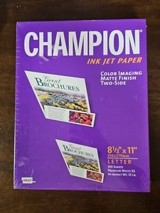Papier atramentowy Champion 100 arkuszy 8,5x11 liter matowe wykończenie 35 funtów - Zdjęcie 1 z 2