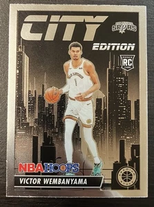 2023-24 Panini Hoops Premium Stock Victor Wembanyama RC City Edition #25 Spurs - Picture 1 of 2