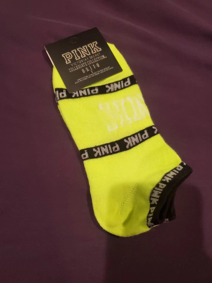 Calcetines de tobillo rosa Victoria's Secret talla única, amarillo-verde Foto 1 de 1