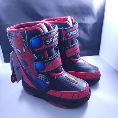 Spider-Man Light Up Kids Boots Size 8  - Image 1 of 4