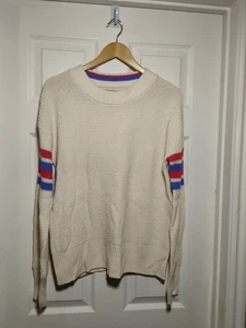 Faherty Women’s Crop Wisp Waffle Sweater Size Medium - Picture 1 of 6