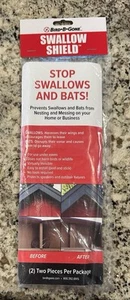 Bird B Gone - Swallow Shield - Transparent 3"X11" Adhesive Strips (2 Pack) - Nes - Picture 1 of 2