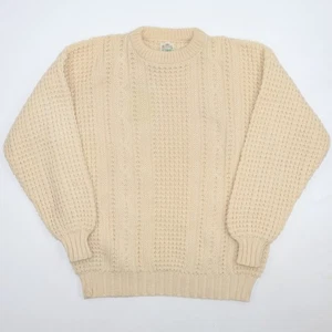 Bonner Of Ireland Pure Wool Sweater Men 2XL Ivory Fisherman Chunky Heavyweight - Picture 1 of 9