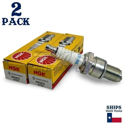 2 Pack NGK V-Power 5722 Spark Plugs BR9ES - Image 1 of 3
