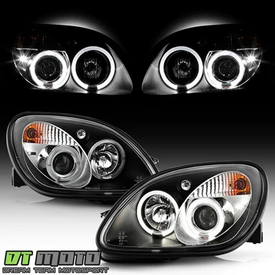 Negro 98-04 Mercedes R170 SLK LED Doble Halo Proyector Faros Luces Izquierda+Derecha Foto 1 de 4
