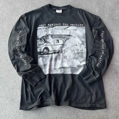 Camiseta manga larga vintage reimpresión Rage Against The Machine Burning Man XL Foto 1 de 4