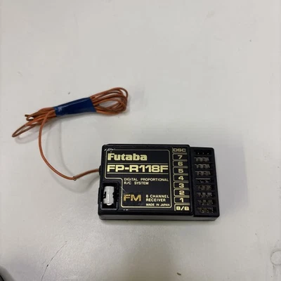 FUTABA FP-R118F 7 / 8 CHANNEL WITH DSC RC RECEIVER 35 MHZ FM PPM BLACK - Image 1 of 3