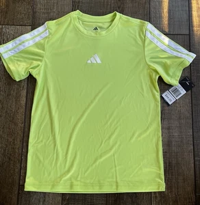 Adidas Shirt Jungen Small 8 Pulse Limette Logo Tee Kurzarm Jugend Neu mit Etikett - Bild 1 von 5