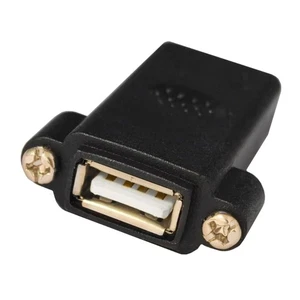 USB 2.0 Female Coupler Cord Connector USB Female to Female Panel Mount Adapter - Picture 1 of 8