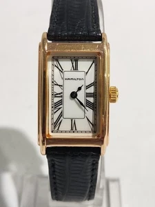 Hamilton Tank Registered Edition Watch 6266 Gold Tone Works New Battery - Picture 1 of 8