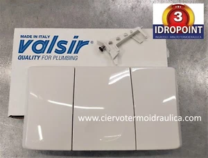 PLACCA VALSIR VS0804001 ABS BIANCO LUCIDO 1 PULSANTE CASS.SCARICO INCASSO MEDUSA - Foto 1 di 5