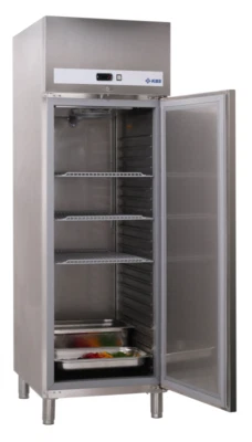 KBS GASTROTECHNIK GMBH Edelstahlkühlschrank Umluft Edelstahl Gewerbekühlschrank GN 2/1 KBS Ready KU 707