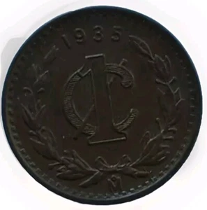 1935 Mexico 1 Centavos Brown Bronze BU Coin-20 MM 3 Grams KM#415-Free Post - Picture 1 of 6