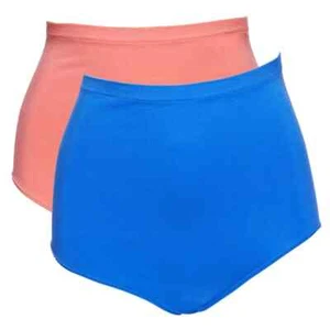 Rhonda Shear 2er Pack Seamless High-Waist Panty - Royal/Coral - Medium - NEU - 612652 - Bild 1 von 2